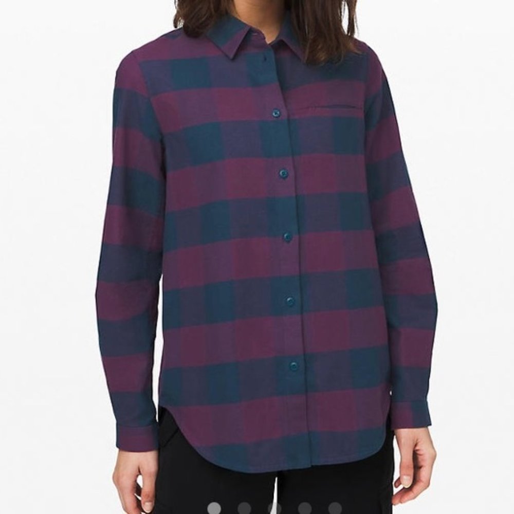 Lululemon Full Day Ahead Shirt Flannel - Picture 4 of 5